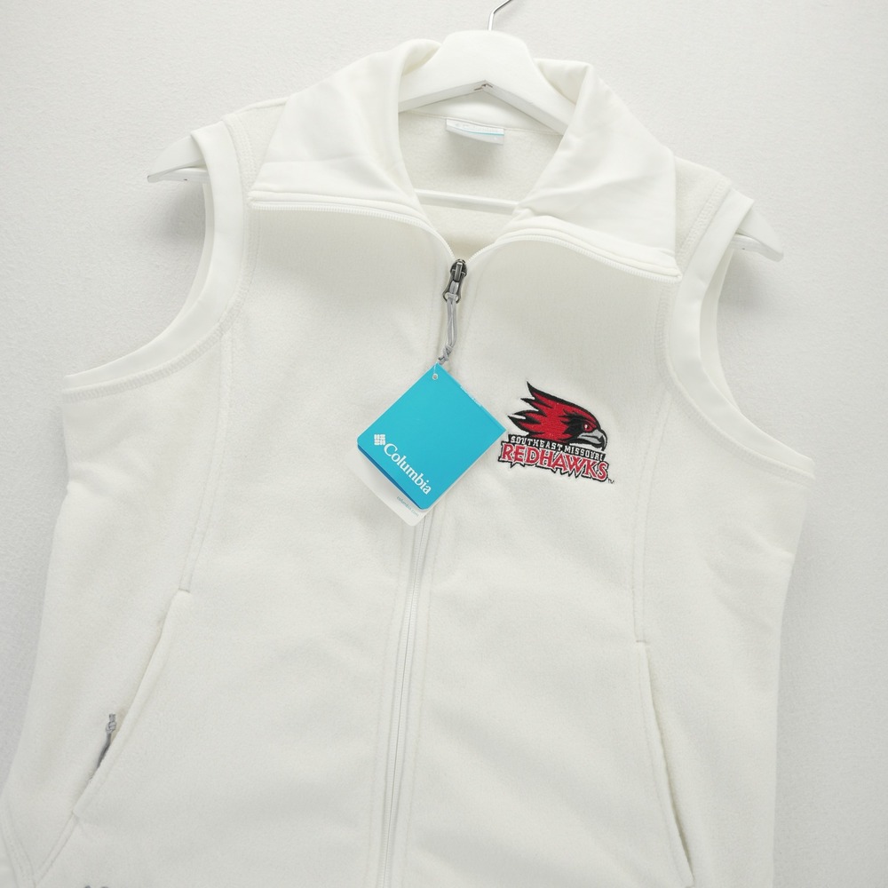 Columbia Give & Go Vest SEMO Redhawks White Fleece Full Zip C1268WF Large
